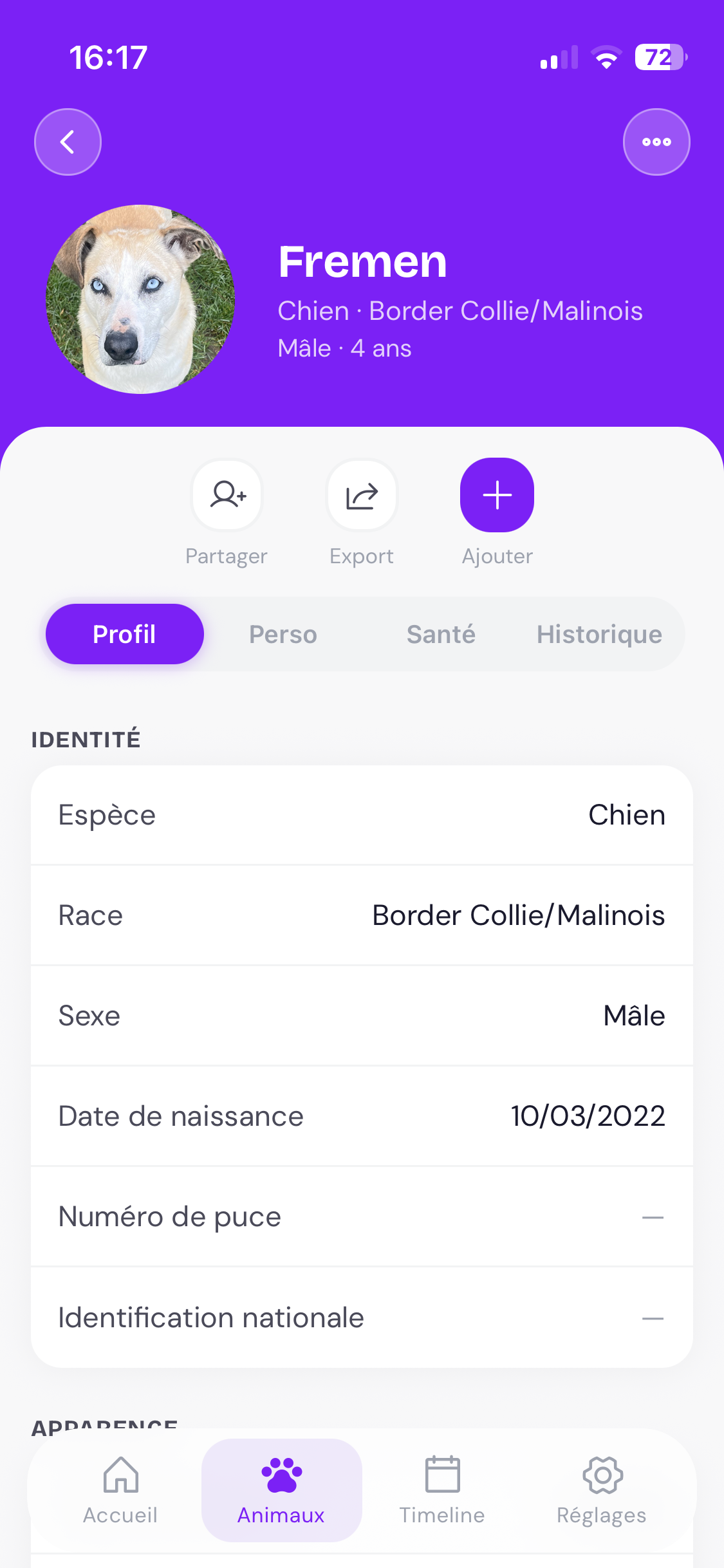 Wagly - Profil animal