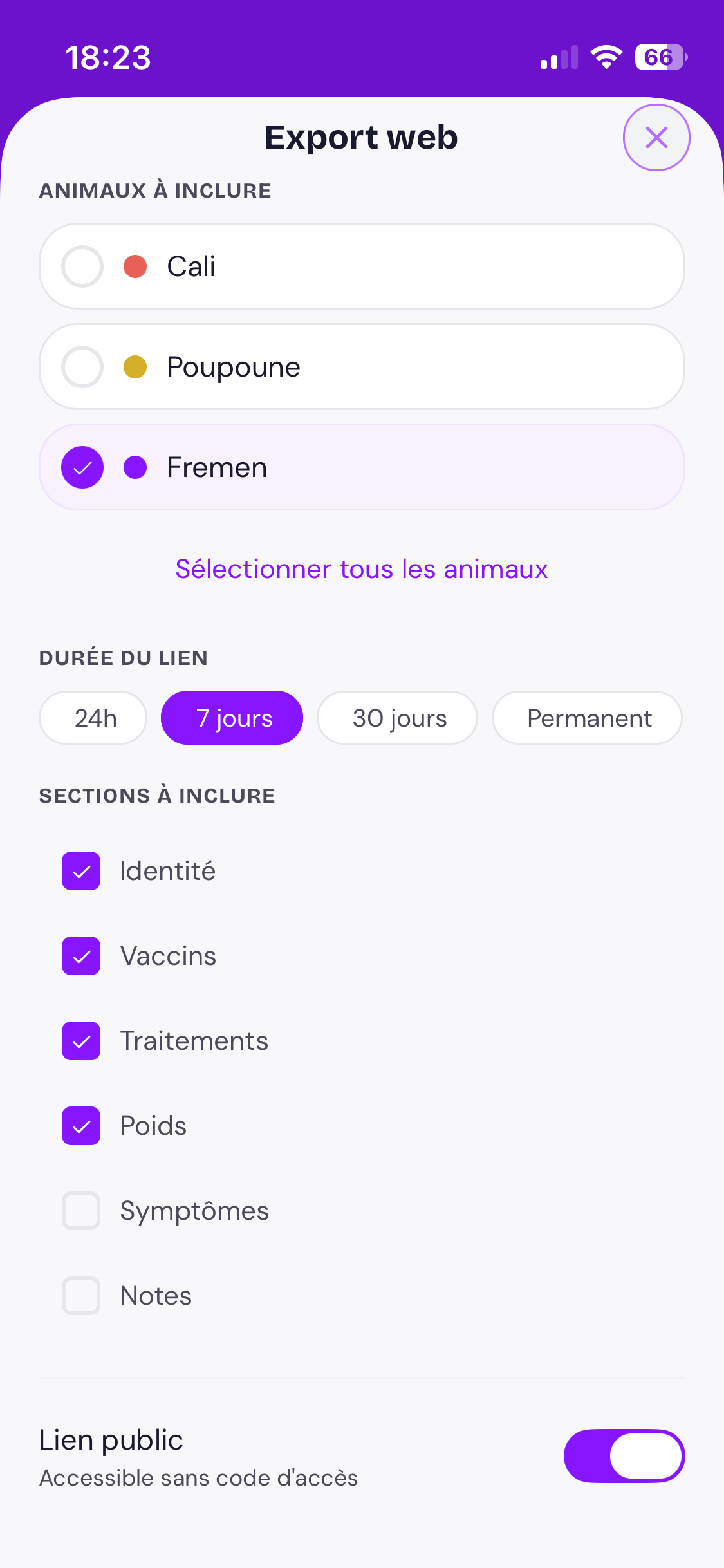 Export vétérinaire